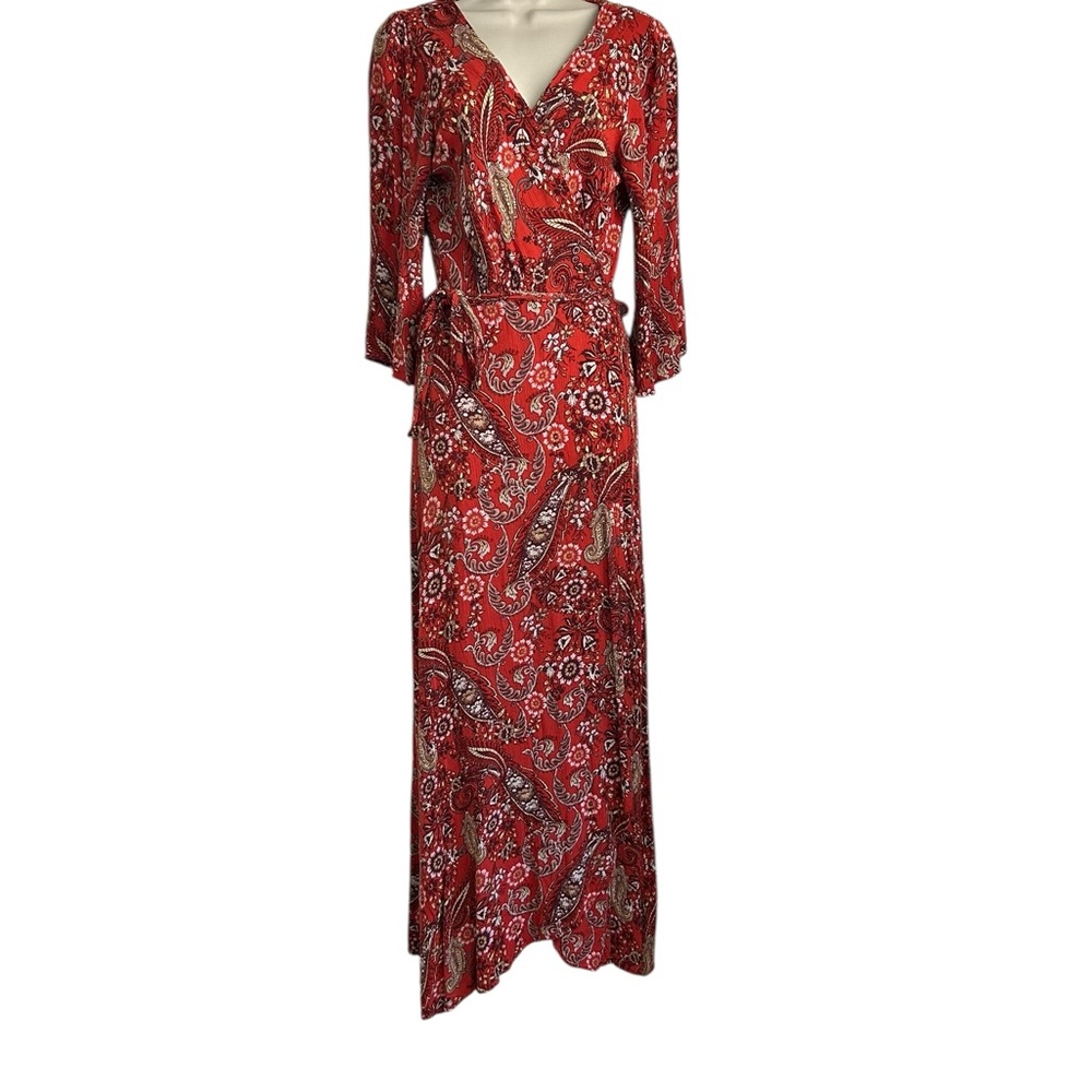Andree Red Floral High Low Dress